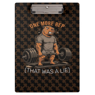 Lustige Capybara-Gym Einmal Noch Wiederholen Das W Klemmbrett