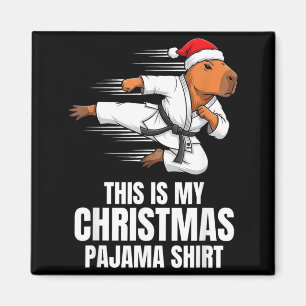Lustige Capybara Karate Taekwondo Judo Weihnachten Magnet
