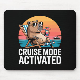 Lustige Capybara-Kreuzfahrt-Shirts für Männer 2026 Mousepad