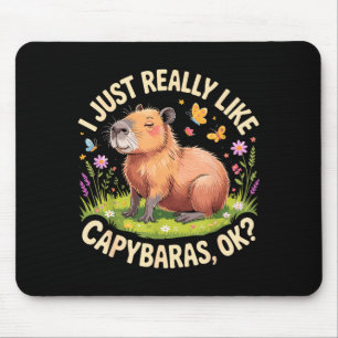 Lustige Capybara-Kunst für Männer Frauen Kinder Ca Mousepad