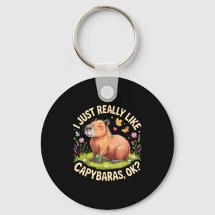 Lustige Capybara-Kunst für Männer Frauen Kinder Ca Schlüsselanhänger
