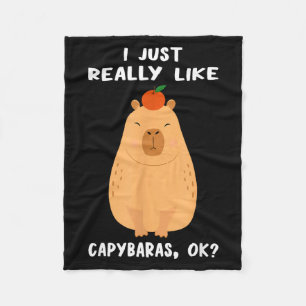 Lustige Capybara-Kunst für Männer Frauen Kinder Na Fleecedecke