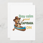 lustige Capybara Liebhaber Geschenk ,niedliche Cap Einladung (Vorne/Hinten)