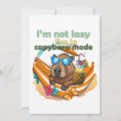 lustige Capybara Liebhaber Geschenk ,niedliche Cap Einladung (Rückseite)