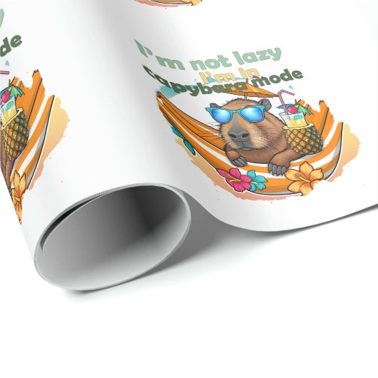 lustige Capybara Liebhaber Geschenk ,niedliche Cap Geschenkpapier (Rolleneckpunkt)