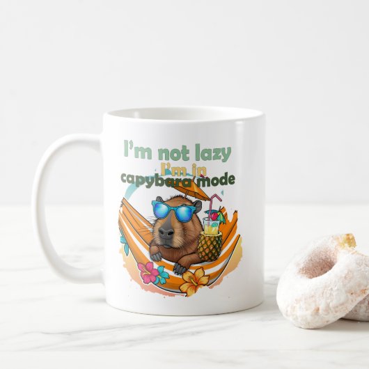 lustige Capybara Liebhaber Geschenk ,niedliche Cap Kaffeetasse (Mit Donut)