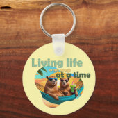 lustige Capybara Liebhaber Geschenk ,niedliche Cap Schlüsselanhänger (Rückseite)