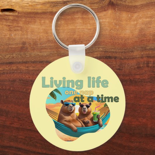 lustige Capybara Liebhaber Geschenk ,niedliche Cap Schlüsselanhänger (Rückseite)