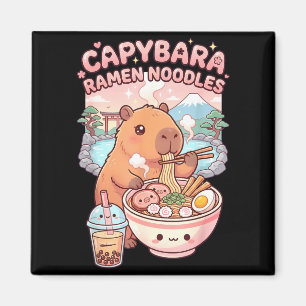Lustige Capybara-Nudel-Ramen kawaii Capybara beim Magnet