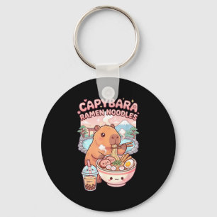 Lustige Capybara-Nudel-Ramen kawaii Capybara beim Schlüsselanhänger
