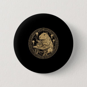Lustige Capybara Old World Mittelalter Ramen Fanta Button