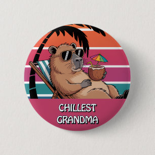Lustige Capybara-Personalisierte Familienmitglied- Button