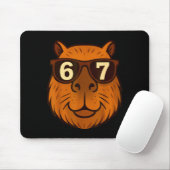 Lustige Capybara-Singles 67 Six Seven Meme Mousepad (Mit Mouse)