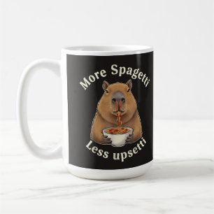 Lustige Capybara-Spaghetti-Wortspiel - Mehr Spaghe Kaffeetasse