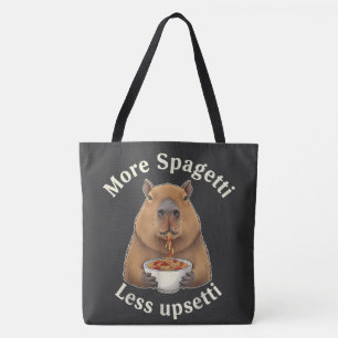 Lustige Capybara-Spaghetti-Wortspiel - Mehr Spaghe Tasche