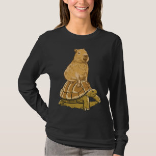 Lustige Capybara Tier Schildkröte Niedliche Capyba T-Shirt