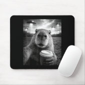 Lustige Capybara-UFO-Selfie-Alien-Meme Mousepad (Mit Mouse)