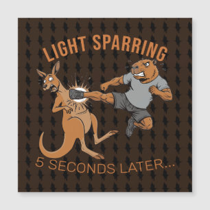 Lustige Capybara vs Kangaroo Leichtes Sparring MMA Magnetkarte