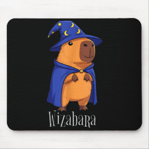 Lustige Capybara-Zauberer-Kostüm Wizabara Grafik K Mousepad