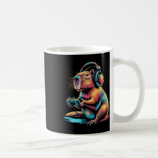 Lustige Capyra Videospieler Capyra  Kaffeetasse (Rechts)