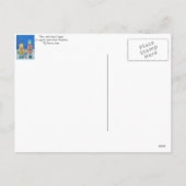 lustige Carolsänger im Schneeschuhdesign Feiertagspostkarte (Rückseite)