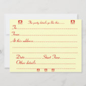 lustige Carolsänger Schneeszene für Weihnachten Einladung (Rückseite)