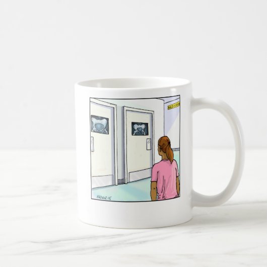 Lustige Cartoon-Becher-Radiologie Kaffeetasse (Rechts)