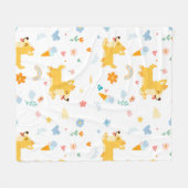 lustige Cartoon Corgis Hunde Fleecedecke (Vorderseite (Horizontal))