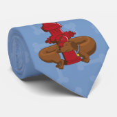 Lustige Cartoon-Dackel Krawatte (Gerollt)