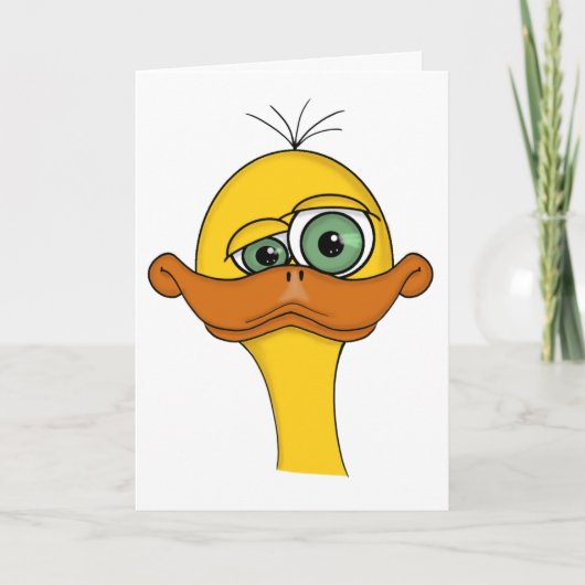 Lustige Cartoon-Ente Karte (Vorderseite)