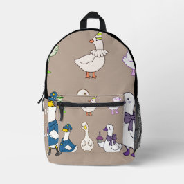 Lustige Cartoon-Enten Bedruckter Rucksack