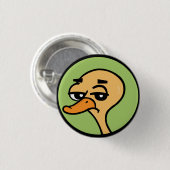 LUSTIGE CARTOON-ENTEN-RUNDER KNOPF BUTTON (Vorne & Hinten)