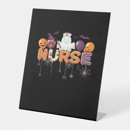 Lustige Cartoon-Geisterkrankenschwester - Hot Nurs Sockelschild (Vorderseite)