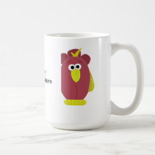 Lustige Cartoon-Henne mit Sprüchen Kaffeetasse