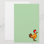 Lustige Cartoon-Hühner-Illustration Briefpapier (Vorne/Hinten)