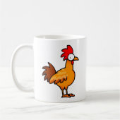 Lustige Cartoon-Hühner-Illustration Kaffeetasse (Links)