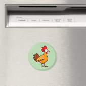 Lustige Cartoon-Hühner-Illustration Magnet (In Situ (Geschirrspüler))