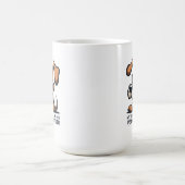Lustige Cartoon-Hund-Butler-Zitat Kaffeetasse (Mittel)
