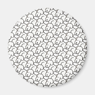 Lustige Cartoon-Hunde beim Sitzen Magnet