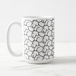 Lustige Cartoon-Hunde sitzen Kaffeetasse