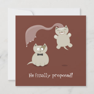 Lustige Cartoon-Katzen retten die Terminankündigun Save The Date