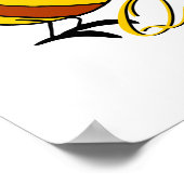 lustige Cartoon-Königin mit Text Poster (Ecke)