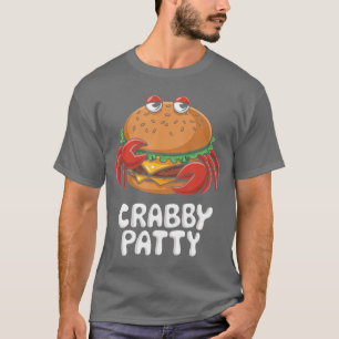 Lustige Cartoon-Krabby-Patty-Wortspiel-Design Freu T-Shirt