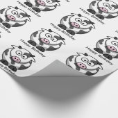 Lustige Cartoon-Kuh mit rosa Nasen-alles Gute zum Geschenkpapier (Ecke)