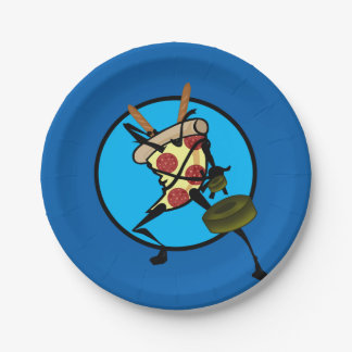LUSTIGE CARTOON NINJA PIZZA-GRAFISCHER PAPPTELLER