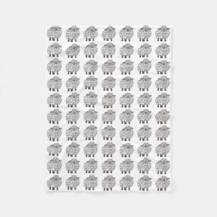 Lustige Cartoon-Schaf-Fleece-Decke Fleecedecke