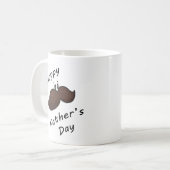 Lustige Cartoon-Schnurrbart-Tasse Kaffeetasse (Vorderseite Links)