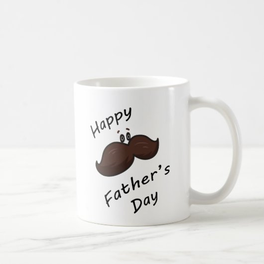 Lustige Cartoon-Schnurrbart-Tasse Kaffeetasse (Rechts)