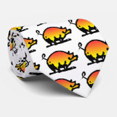 Lustige Cartoon-Schwein-Krawatte Krawatte (Gerollt)