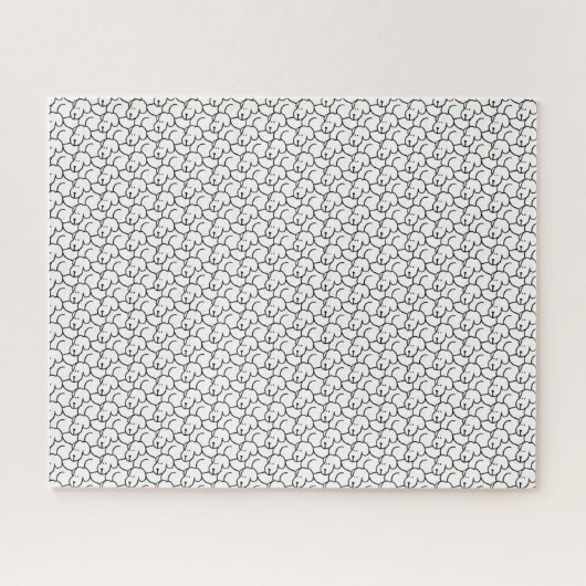 Lustige Cartoon sitzende Hunde  Puzzle (Horizontal)